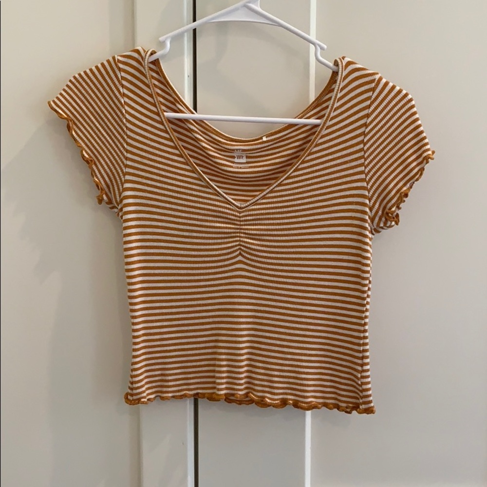 yellow striped tee from pacsun